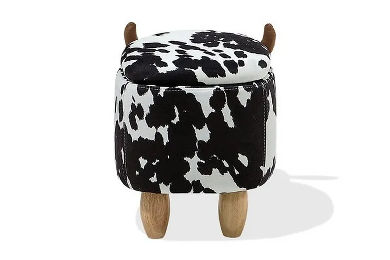 Cow Sittpuff 60 cm - Svart - Products - Möbler - Fåtölj & stolar - Pall & puff - Sittpuff