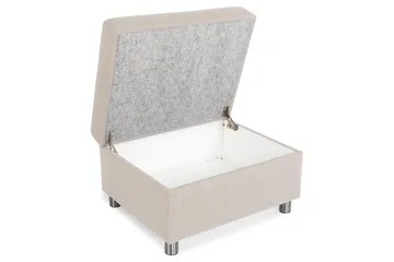 Crazy Fotpall med Förvaring 80x65 - Beige - Products - Möbler - Fåtölj & stolar - Pall & puff - Fotpallar