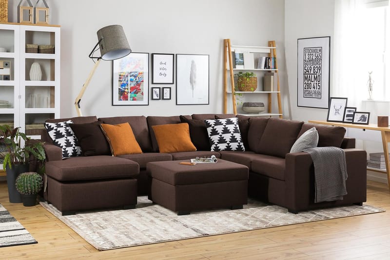 Crazy Fotpall med Förvaring 80x65 - Brun - Products - Möbler - Fåtölj & stolar - Pall & puff - Fotpallar