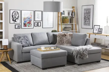 Crazy Fotpall med Förvaring 80x65 - Ljusgrå - Products - Möbler - Fåtölj & stolar - Pall & puff - Fotpallar