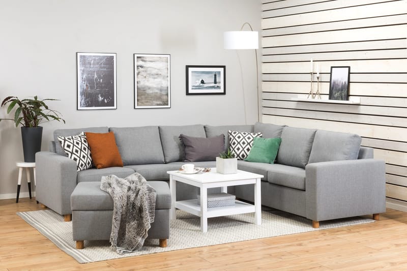 Crazy Fotpall med Förvaring 80x65 - Ljusgrå - Products - Möbler - Fåtölj & stolar - Pall & puff - Fotpallar