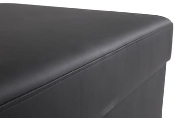 Crazy Fotpall med Förvaring 80x65 - Svart Konstläder - Products - Möbler - Fåtölj & stolar - Pall & puff - Fotpallar