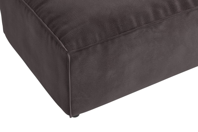 Cubo 1-sits  Rektangulär Fotpallsmodul i Sammet 120 cm bred - Mörkgrå - Products - Möbler - Fåtölj & stolar - Pall & puff - Fotpallar