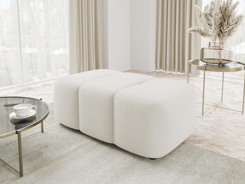 Flo Fotpall 93 cm - Vit - Products - Möbler - Fåtölj & stolar - Pall & puff - Fotpallar