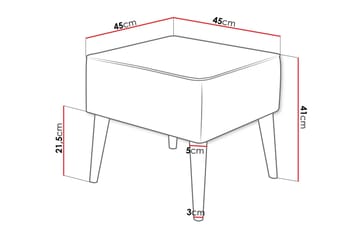 Gabi Fotpall 45 cm - Blå - Products - Möbler - Fåtölj & stolar - Pall & puff - Fotpallar