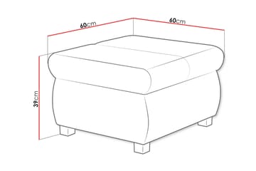 Gamal Fotpall 60 cm - Beige - Products - Möbler - Fåtölj & stolar - Pall & puff - Fotpallar