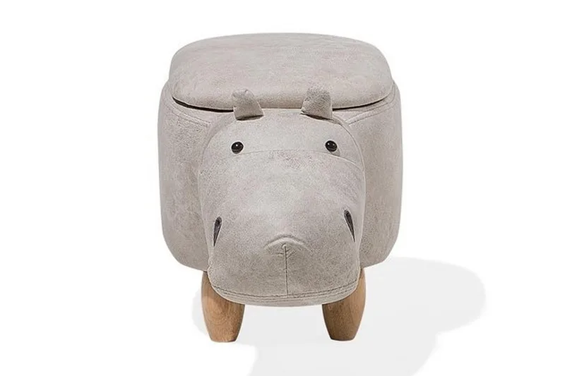 Hippo Sittpuff 32 cm - Grå - Products - Möbler - Fåtölj & stolar - Pall & puff - Sittpuff