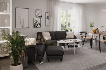 Howard Classic Fotpall - Mörkgrå - Products - Möbler - Fåtölj & stolar - Pall & puff - Fotpallar