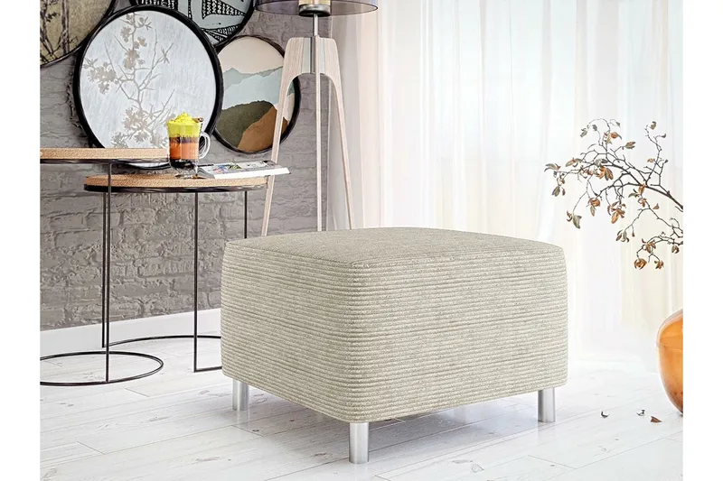 Kintore Fotpall 56 cm beige - Products - Möbler - Fåtölj & stolar - Pall & puff - Fotpallar