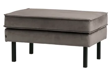 Lissbon Fotpall Sammet - Taupe - Products - Möbler - Fåtölj & stolar - Pall & puff - Fotpallar