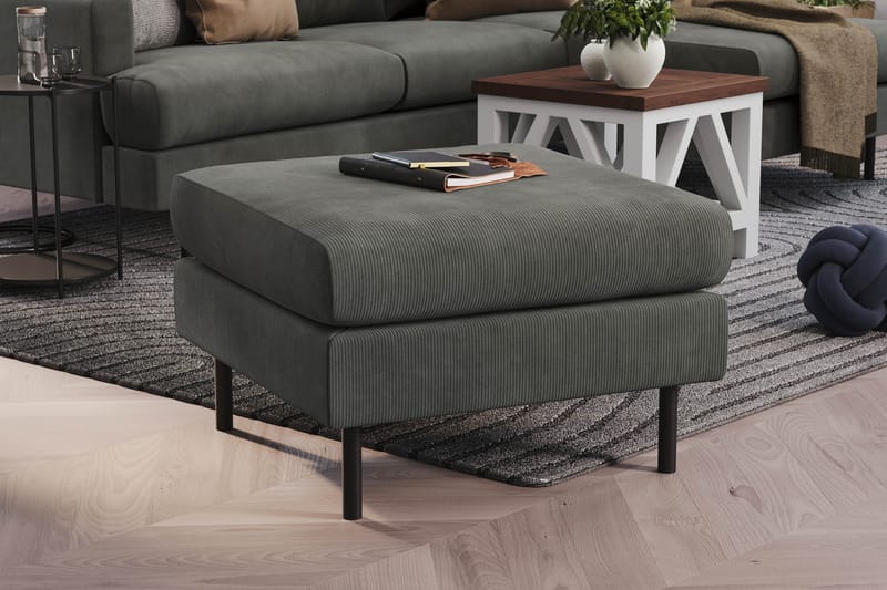 Menard Compact Fotpall 68 cm - Grå - Products - Möbler - Fåtölj & stolar - Pall & puff - Fotpallar