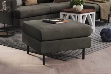 Menard Compact Fotpall 68 cm - Mörkgrå - Products - Möbler - Fåtölj & stolar - Pall & puff - Fotpallar