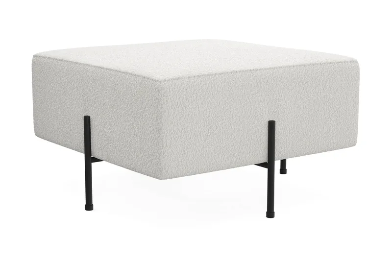 Menard Compact Sittpuff 70 cm Kvadratisk - Vit - Products - Möbler - Fåtölj & stolar - Pall & puff - Sittpuff