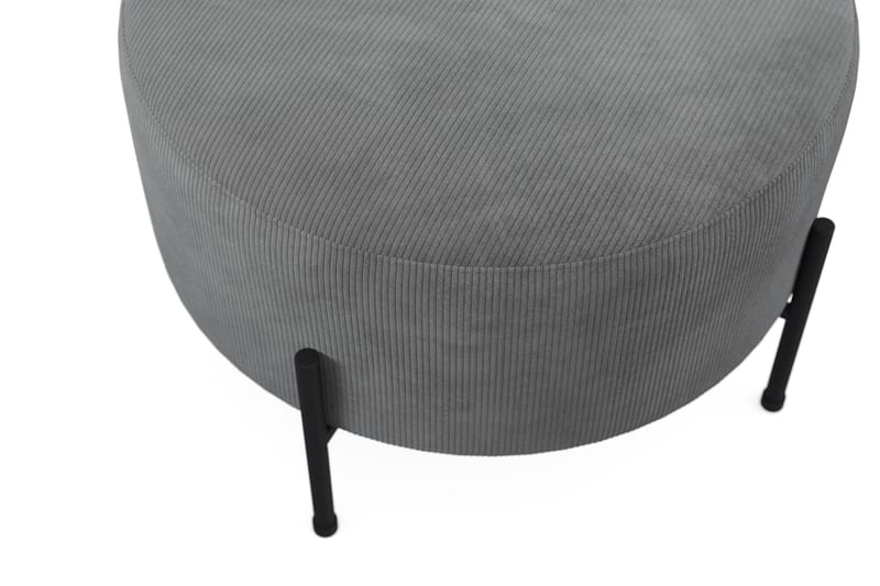 Menard Compact Sittpuff Rund 60 cm - Grå - Products - Möbler - Fåtölj & stolar - Pall & puff - Sittpuff