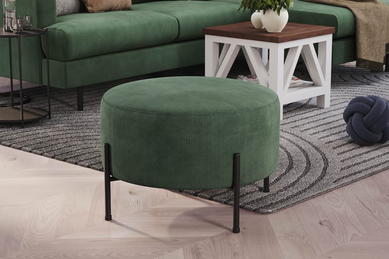 Menard Compact Sittpuff Rund 60 cm - Grön - Products - Möbler - Fåtölj & stolar - Pall & puff - Sittpuff
