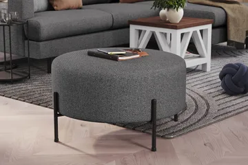 Menard Compact Sittpuff Rund 70 cm - Mörkgrå - Products - Möbler - Fåtölj & stolar - Pall & puff - Sittpuff