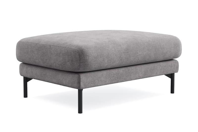 Menard Premium Fotpall i Chenille - Grå - Products - Möbler - Fåtölj & stolar - Pall & puff - Fotpallar