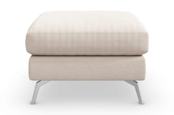 Ocean Lyx Fotpall - Beige/Krom - Products - Möbler - Fåtölj & stolar - Pall & puff - Fotpallar