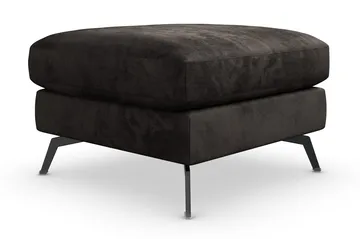 Ocean Lyx Fotpall - Mörkgrå/Sammet - Products - Möbler - Fåtölj & stolar - Pall & puff - Fotpallar
