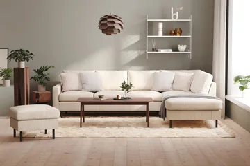 Peppe Fotpall - Beige - Products - Möbler - Fåtölj & stolar - Pall & puff - Fotpallar