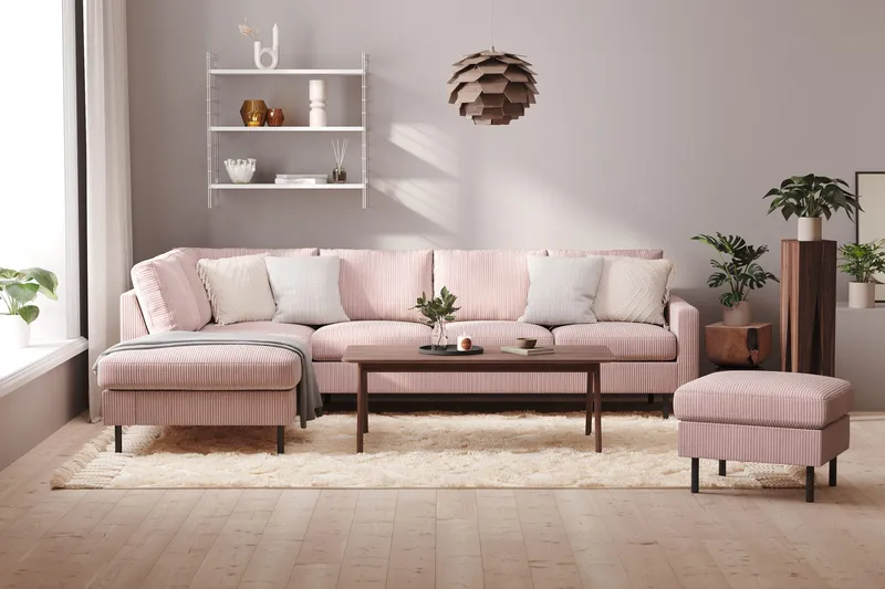 Peppe Fotpall - Rosa - Products - Möbler - Fåtölj & stolar - Pall & puff - Fotpallar