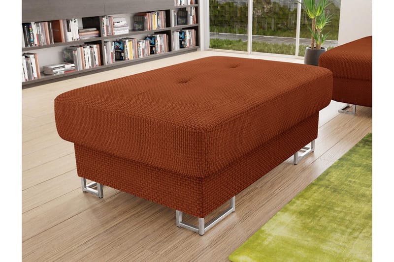 Reginia Fotpall 104 cm - Orange - Products - Möbler - Fåtölj & stolar - Pall & puff - Fotpallar