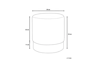 Sophia Sittpuff 39 cm - Blå - Products - Möbler - Fåtölj & stolar - Pall & puff - Sittpuff