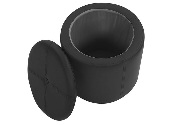 Syosset Fotpall med Förvaring - Svart - Products - Möbler - Fåtölj & stolar - Pall & puff - Fotpallar