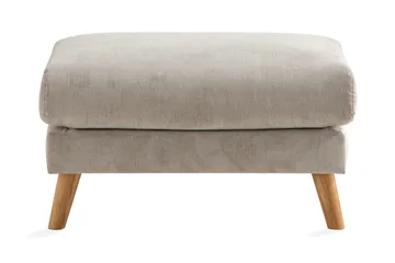 Trend Lyx Fotpall - Beige/Ek - Products - Möbler - Fåtölj & stolar - Pall & puff - Fotpallar