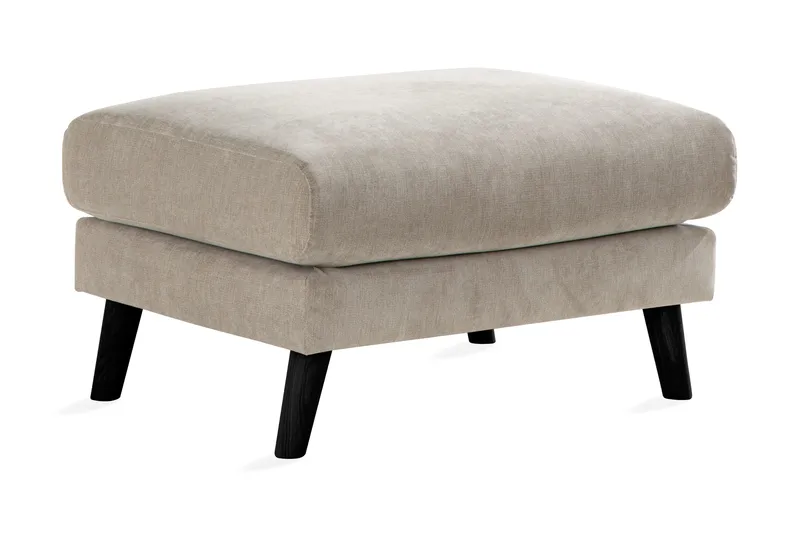 Trend Lyx Fotpall - Beige/Svart - Products - Möbler - Fåtölj & stolar - Pall & puff - Fotpallar