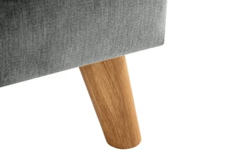 Trend Lyx Fotpall - Grå/Ek - Products - Möbler - Fåtölj & stolar - Pall & puff - Fotpallar