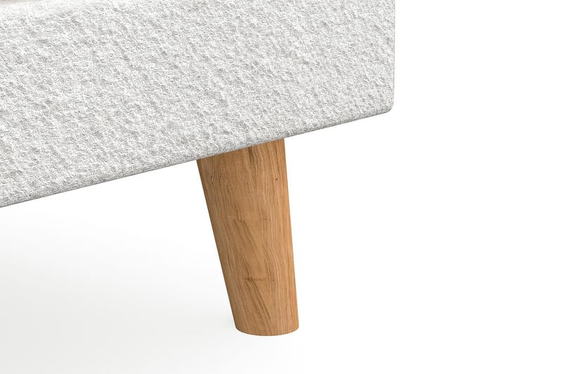 Trend Lyx Fotpall - Vit/Ek - Products - Möbler - Fåtölj & stolar - Pall & puff - Fotpallar