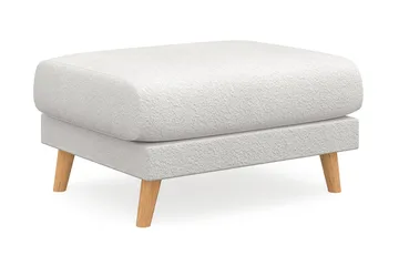 Trend Lyx Fotpall - Vit/Ek - Products - Möbler - Fåtölj & stolar - Pall & puff - Fotpallar