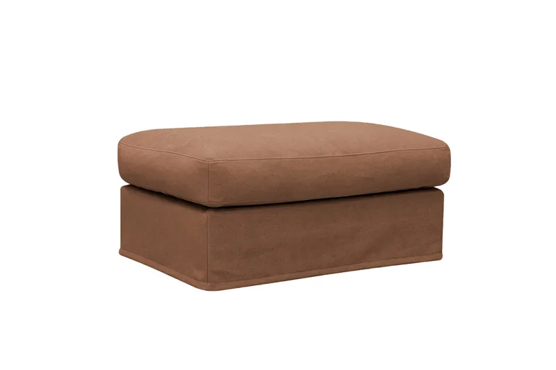 Valencia Fotpall med avtagbar och tvättbar klädsel - Rostbrun - Products - Möbler - Fåtölj & stolar - Pall & puff - Fotpallar