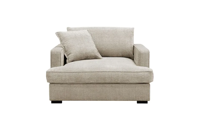 Rossita lyx Extra djup Fåtölj - Beige Chenille - Products - Möbler - Fåtölj & stolar - Fåtölj