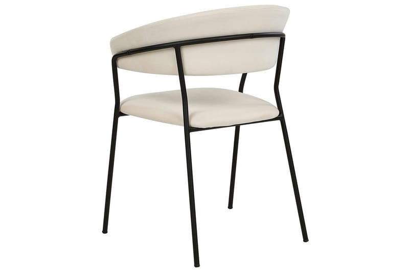 Set med 2 matstolar Mariposa - Krämvit, Svart/Sammet - Products - Möbler - Fåtölj & stolar - Karmstol