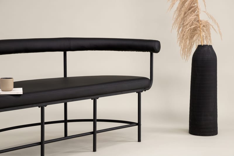 Stallhagen x Josefin Lustig Sittbänk 165 cm - Svart - Products - Möbler - Fåtölj & stolar - Sittbänk - Bänk med ryggstöd