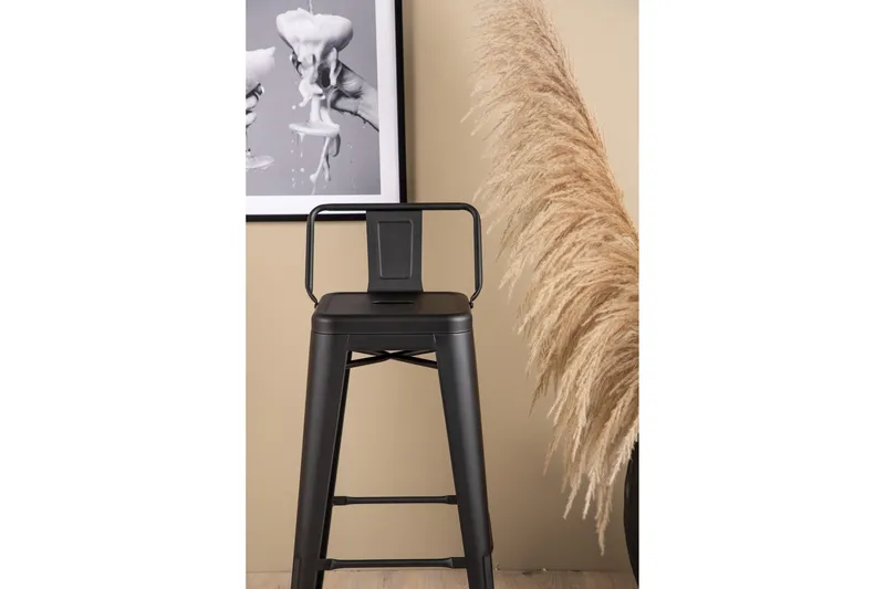 Tempe Barstol med ryggstöd - Svart - Products - Möbler - Fåtölj & stolar - Barstol & barpall