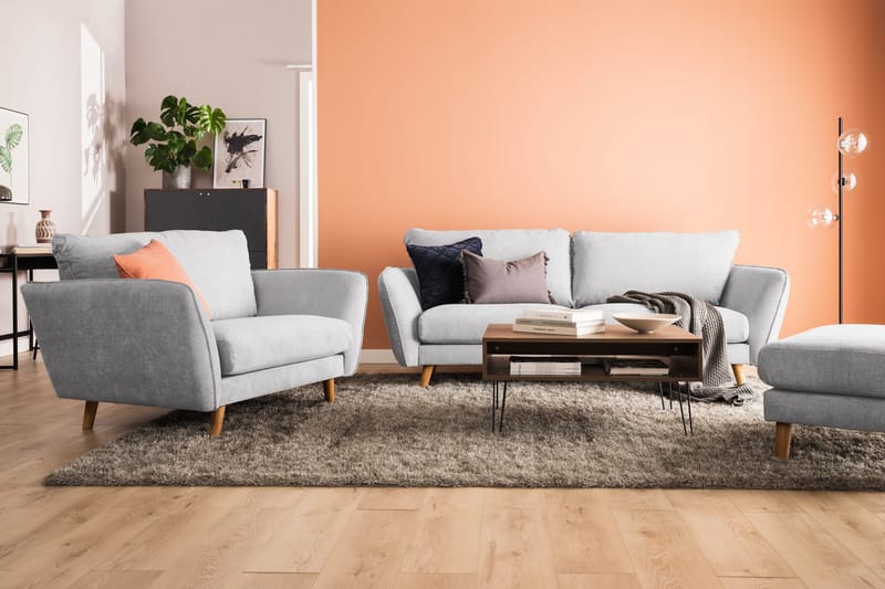 Trend Lyx Fåtölj - Ljusgrå/Svart - Products - Möbler - Fåtölj & stolar - Fåtölj