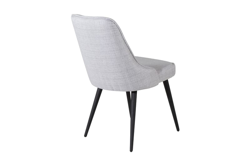 Velvet Deluxe Matstol - Grå/Svart - Products - Möbler - Fåtölj & stolar - Matstol & köksstol