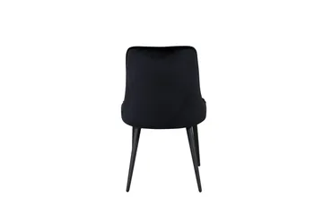 Velvet Deluxe Sammetstol - Svart/Svart - Products - Möbler - Fåtölj & stolar - Matstol & köksstol