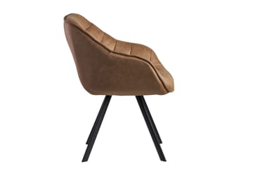 Willowdale Karmstol med X-formade ben - Ljusbrun/Svart - Products - Möbler - Fåtölj & stolar - Karmstol