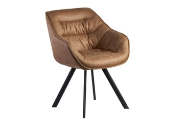 Willowdale Karmstol med X-formade ben - Ljusbrun/Svart - Products - Möbler - Fåtölj & stolar - Karmstol