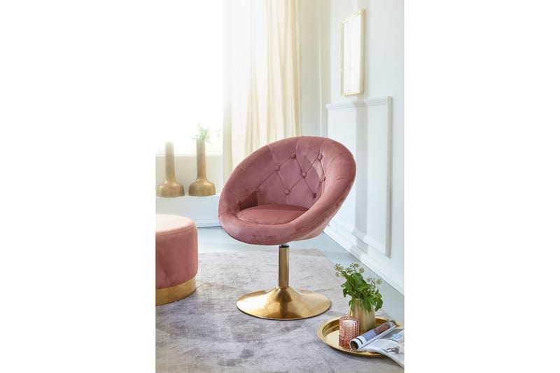 Willowdale Kontorsstol - Mörkrosa/Guld - Products - Möbler - Fåtölj & stolar - Kontorsstol & skrivbordsstol