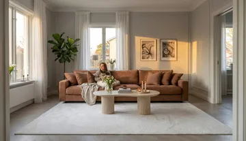 Valencia Extra Djup 5-sits Soffa i Chenille - Rostbrun - Products - Möbler - Soffa