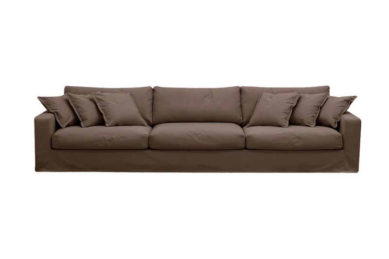 Valencia Extra Djup 5-sits Soffa med avtagbar och tvättbar klädsel - Mörkbrun - Products - Möbler - Soffa