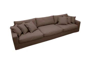 Valencia Extra Djup 5-sits Soffa med avtagbar och tvättbar klädsel - Mörkbrun - Products - Möbler - Soffa