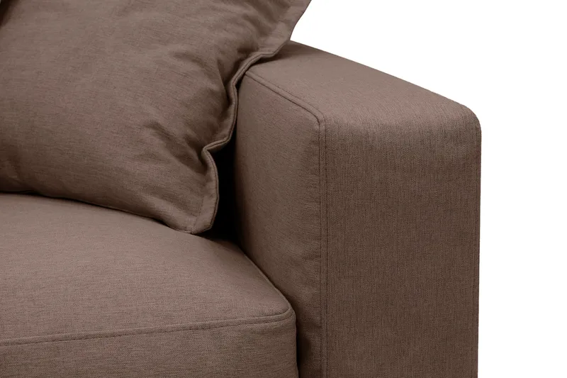 Valencia Extra Djup 5-sits Soffa med avtagbar och tvättbar klädsel - Mörkbrun - Products - Möbler - Soffa