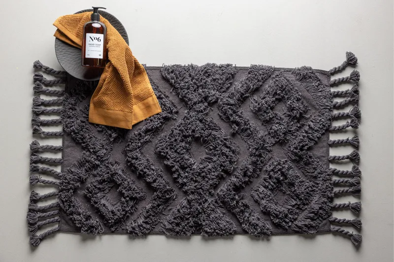 Hilma Badrumsmatta 50x80 cm - Mörkgrå - Products - Textil & mattor - Matta - Badrumsmatta