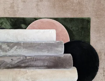 Cozy Ryamatta 160 cm Rund - Grön - Products - Textil & mattor - Matta - Modern matta - Ryamatta